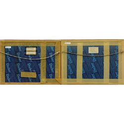 Nathan Stanley Brown (British 1890-1980): 'Beggars Bridge Glaisdale' & 'Early Morning Mist in the Forest', pair watercolours signed, titled verso 26cm x 42cm (2) 