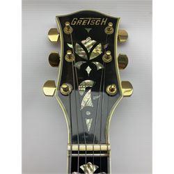 American Gretsch Super Chet semi-acoustic guitar, 1960s/70s, with 'pots' on scratch plate, serial no.5 2071, L111cm overall;  in original hard carrying case  