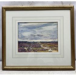 Rowland Henry Hill (Staithes Group 1873-1952): View Across the Moors, watercolour signed and dated 1929, 20cm x 26cm 