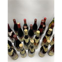 Mixed alcohol including Castelu Cabernet 1991er Edelreifles CMI Rumanien 0.75l, 11.5%vol, Pieroth 1983 Gocklinger Herrlich Kabinett 70cls etc, various contents and proofs, 29 bottles