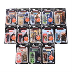 Thirteen Hasbro Kenner Star Wars The Mandalorian figures, including Retro Collection examp...