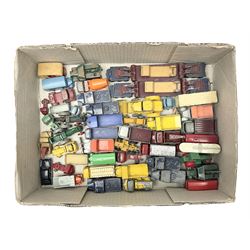 Lesney - quantity of unboxed and playworn die-cast models including early commercial vehicles, traction engines, snow ploughs, removal vans, low-loaders etc