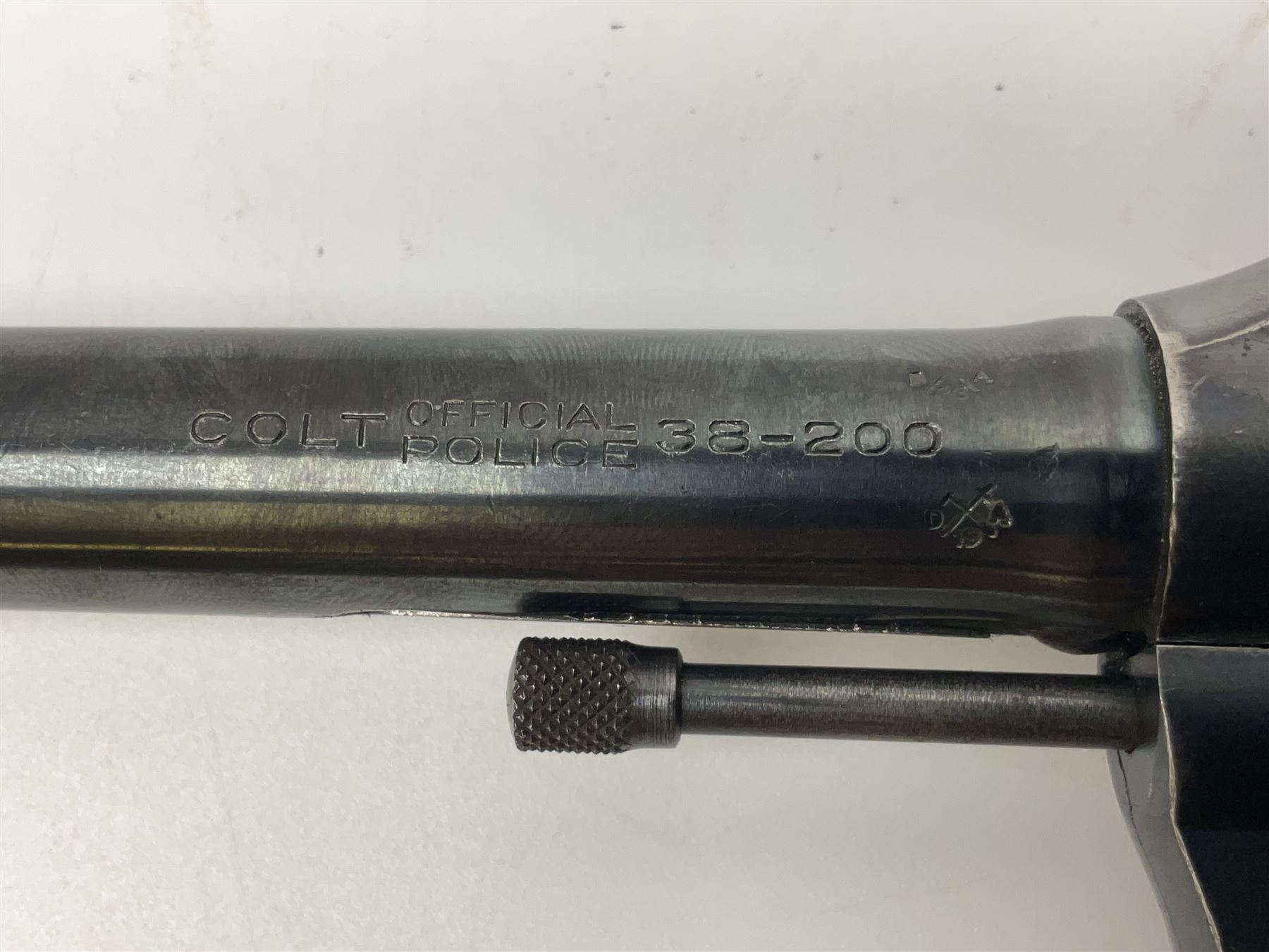 Deactivated Colt Official Police 38-200 six-shot revolver, the 13cm(5