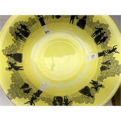 Grimwades Byzanta ware bowl in the Watteau pattern, D41.5cm, together with Sylvac vase, Bell's Whisky decanter, Denby stoneware teapot etc