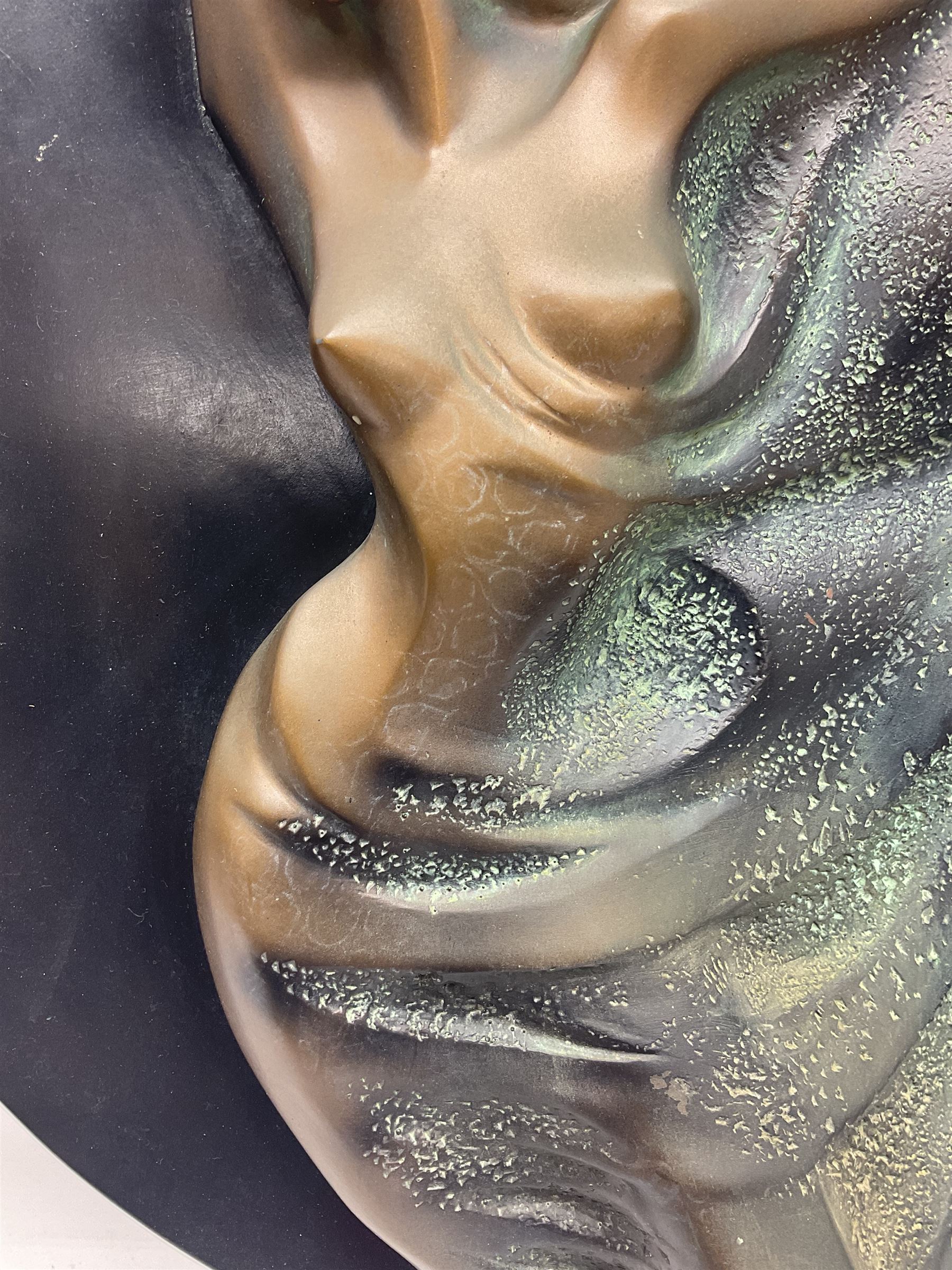 After Alexsander Danel for Austin Sculpture, Windswept, a wall hanging sculpture modelled as a female nude