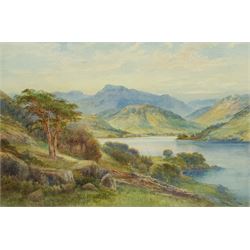 Malcolm Crosse (Early 20th century): 'Loch Treig', watercolour signed and titled 35cm x 52cm