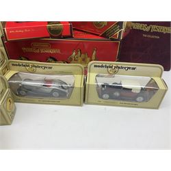 Matchbox - approximately sixty Models of Yesteryear to include special edition 1820 Passenger Coach and Horses, limited editions 1894 Aveling-Porter Steam Roller, 1829 Stephensons Rocket and 1905 Fowler Showman’s Engine; older models from the 1970s such as Y-1 1911 Model ‘T’ Ford, and a large quantity of modern models with reference materials in folder; mostly boxed 