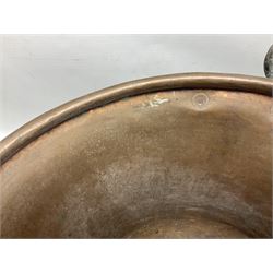 Large Twin handled copper bucket, D48cm