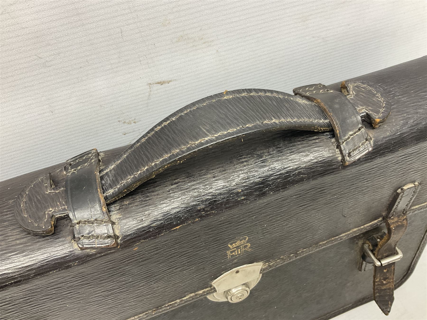 Vintage government officer's briefcase, with Crown and ER motif, H31cm
