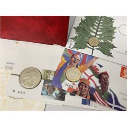 Collection of first day covers, together with coin presentation packs and british and world stamps 
