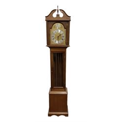 20th century mahogany granddaughter clock
