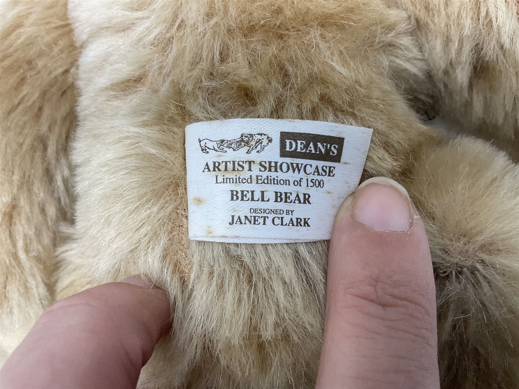 Dean's Rag Book limited edition teddy bear 'Bell Bear' No.221/1500 H32cm; Chad Valley Chiltern Hygenic teddy bear seated holding a honey pot; 1960s plush covered 'Sooty' teddy bear; and another smaller plush covered teddy bear (4)