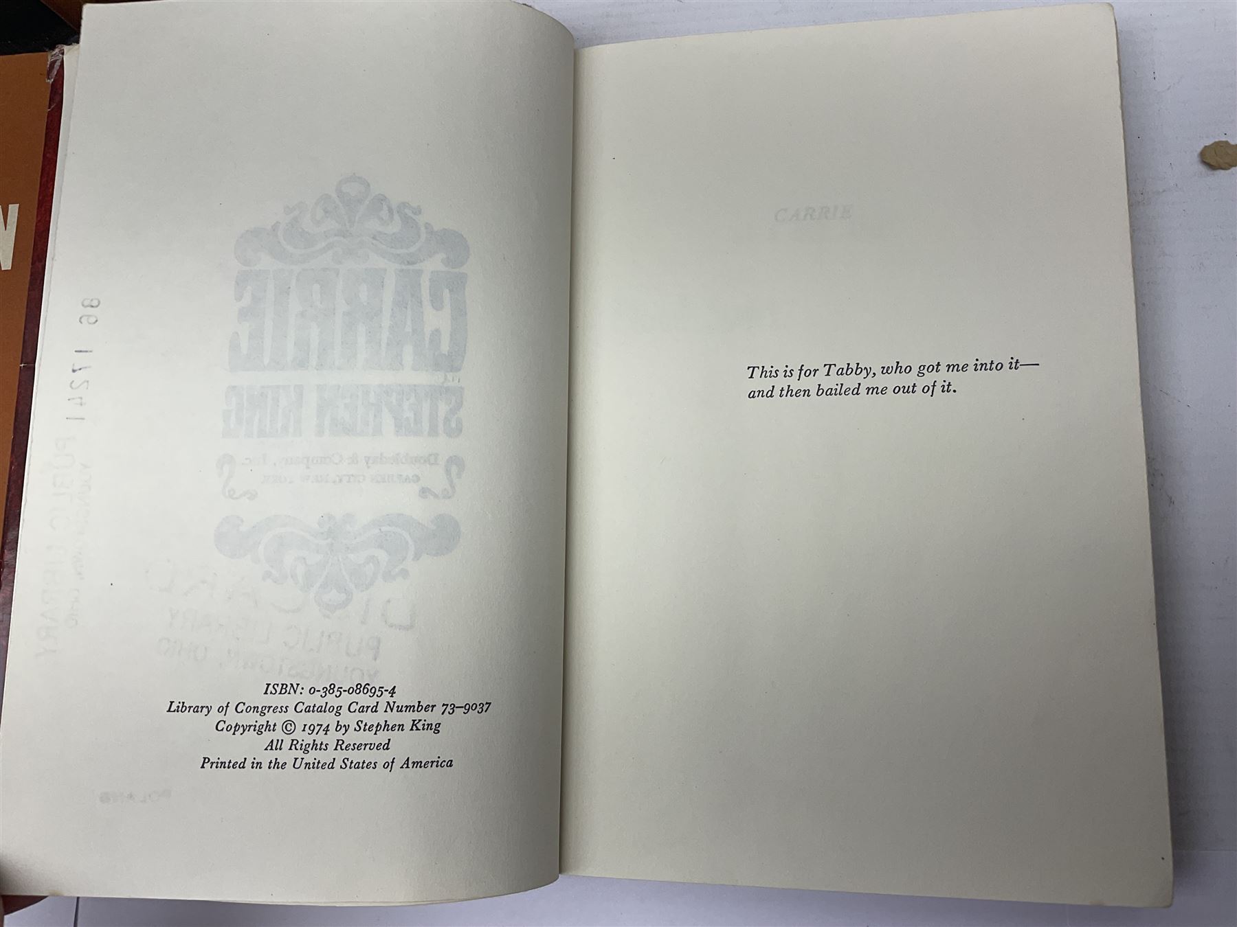 Collection of books, including D.H Lawrence; Lady Chatterley's Lover, Martin Secker, London, 1932 print second edition, 	Stephen King; Carrie, Doubleday & Company, New York 1974 and Carrie, New English Library, Kent 1974, BB; At the Back of Ben Dee, Down the Bright Stream and The Countryman's Bedside Book, all illustrated by DJ Watkins-Pitchford etc (12)  