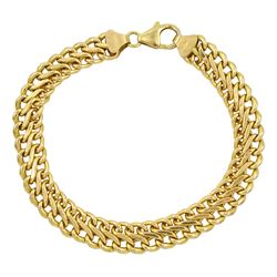 9ct gold infinity link bracelet, hallmarked
