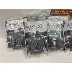 Fifteen Amer Czechoslovakia periodical issued metal models of helicopters each in unopened original packaging with copy of 'Helicopter Magazine'; together with seven unopened Hachette 'Assassin's Creed' periodical figures with magazines (22)