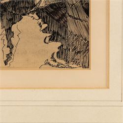 Matthewson (20th Century) after Arthur John Trevor Briscoe (British 1873-1943): Hove - To and Seine Nets, pair of pen and ink drawings indistinctly signed titled and dated 17/10/34 and 1934 (2)
