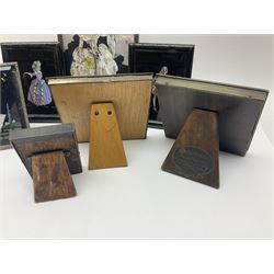 Seven 1930's butterfly wing pictures, mainly of ladies in period dress, one signed Dorothy Buckley, largest H18cm