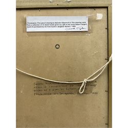 Malcolm Osborne CBE RA PPRE (British 1880-1963): Figure Studies, penceil unsigned, provenance verso 13cm x 9cm; Clifford Hall (British 1904-1973): The Clown 'Albert Procter', pencil titled unsigned, provenance verso 18cm x 11cm (2)