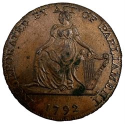 Camac Kyan and Camac Irish 1792 halfpenny token 