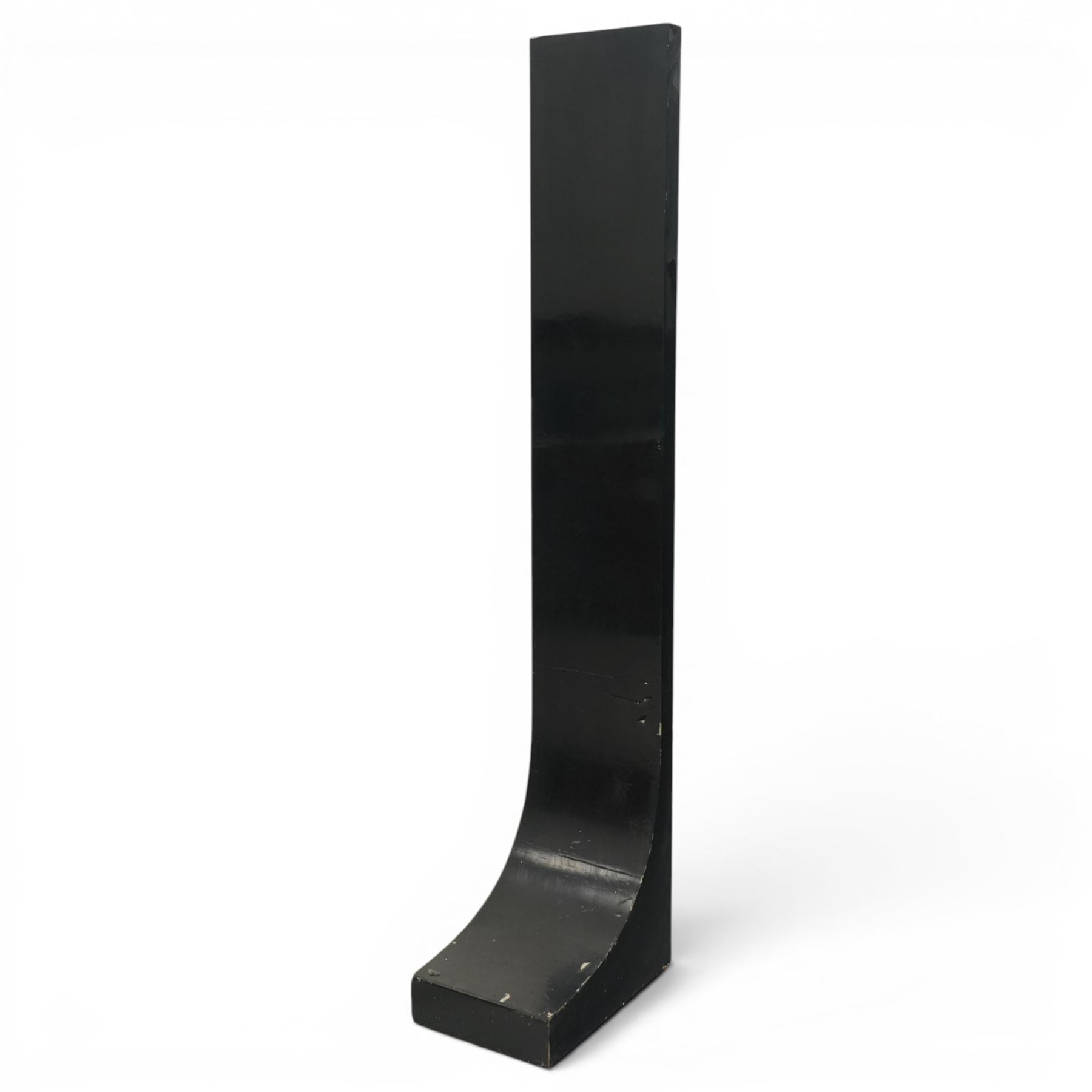 Robert Clatworthy RA (British 1928-2015): Untitled Standing Figure, cast fibreglass resin sculpture in black finish, W30cm D47cm H184cm
Provenance: Gifted directly by the artist to the vendor's partner