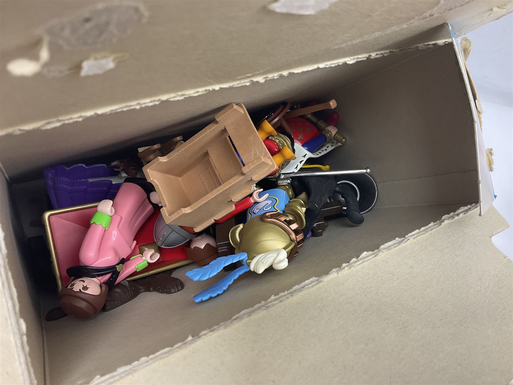 Collection of 1980s/90s Playmobil - vehicles including Fire-Engine No.21, Mobil Crane No.28, Quick Service Truck No.1 with trailer, Dumper Truck, GSL Sports car, GS Turbo car and three motorcycles; together with boxed Knights Tournament Set, Playmospace Space Station and Shuttle, wigwam and various accessories and figures etc