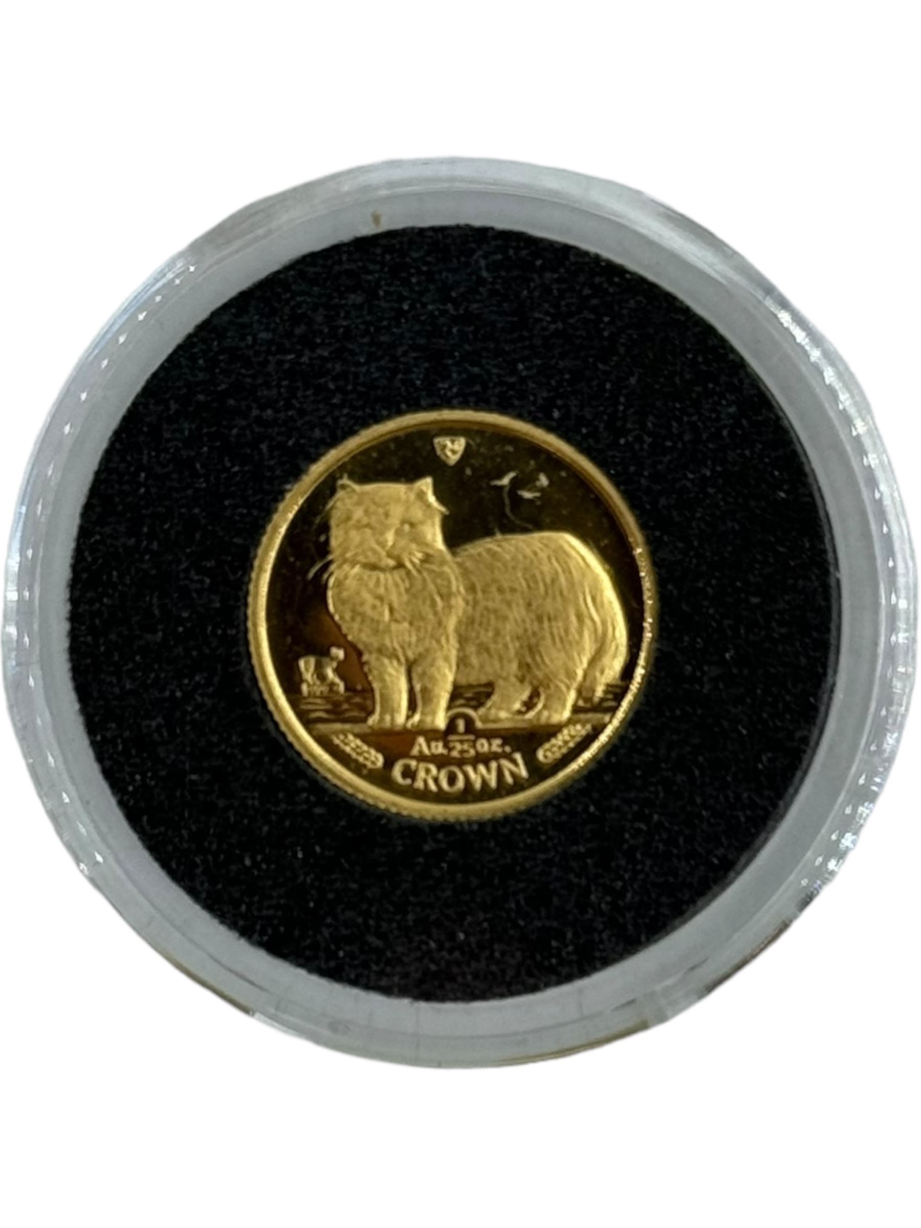 Four one twenty-fifth of an ounce 24 carat gold coins, from 'The Smallest Gold Coins of the World Collection', all with Westminster certificates (4)