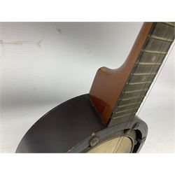 Early 20th century John Grey & Sons London eight-string banjo mandolin with 20cm (8