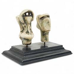 After Henry Moore (British 1898-1986): 'King and Queen', plaster maquette sculpture, base ...