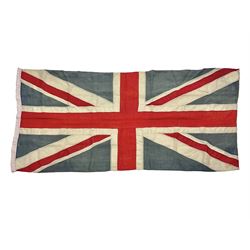 Large linen union jack flag, H89cm, W170cm