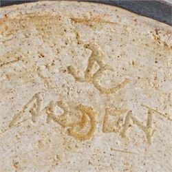 Barbara Cass (1921-1992) for Arden pottery; two studio pottery stoneware jugs, in brown and white glazes, impressed marks to bases, tallest H21cm, and another smaller vase (3)