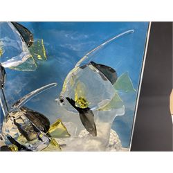 Swarovski Crystal, Wonders of the Sea Trilogy: 'Eternity', 'Community' and 'Harmony', all with stands and plaques, H20cm