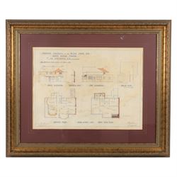 Hand-drawn plan of the Black Swan Inn, circa 1900, 42cm x 58cm