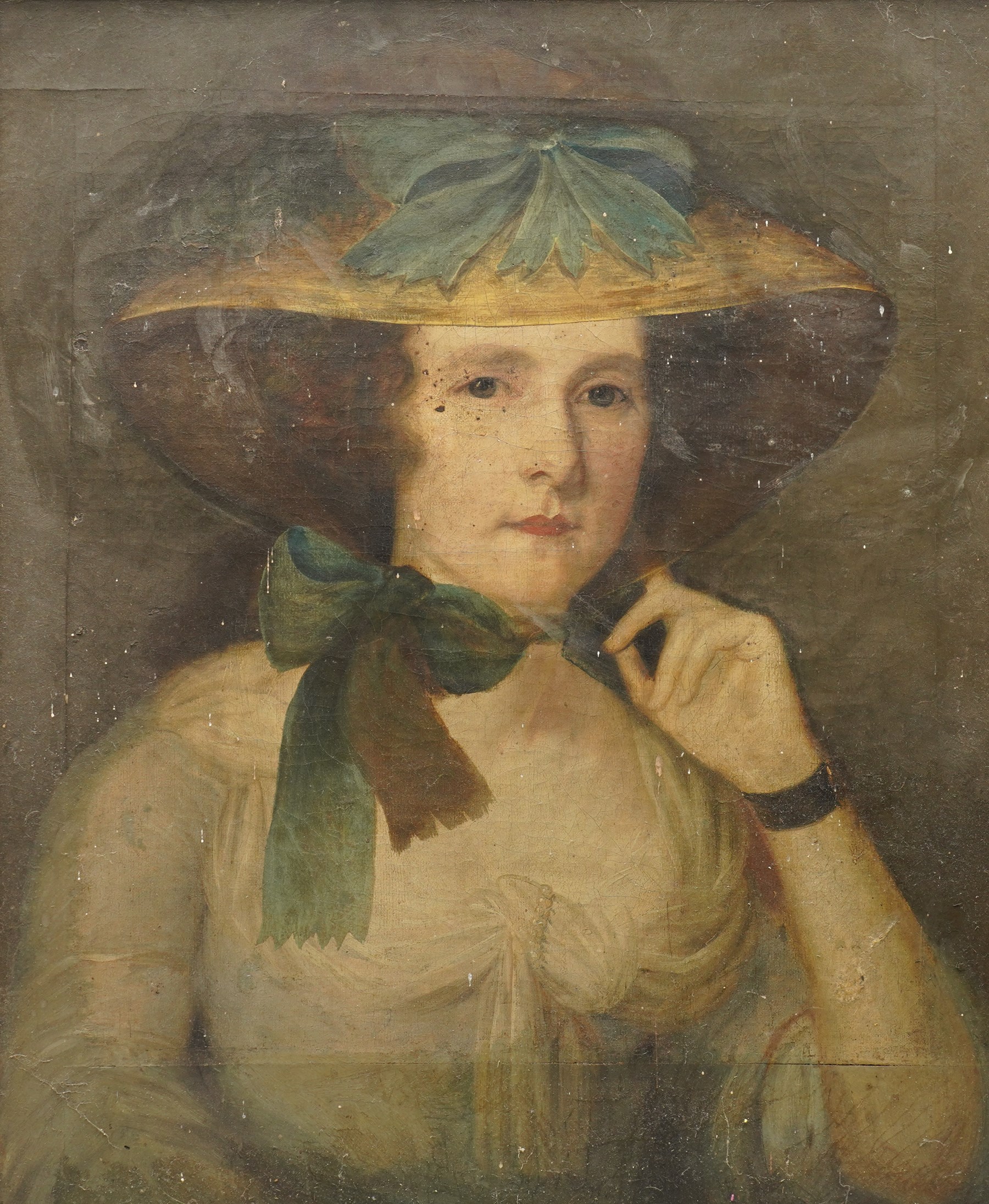 Attrib. James Miller (British 1791-1865): Portrait of Dorothy Tanfield - wife of Lincolnshire Clergyman Basil Bury Beridge, oil on canvas unsigned, bearing Sotheby's sticker verso 61cm x 51cm
Provenance: private collection purchased Tennants Leyburn 'Country House Sale' 17th May 2025 lot 559; sold Sotheby's 'British Paintings and Watercolours and 19th Century Continental Pictures' 12th May 1999 lot 180, label verso.