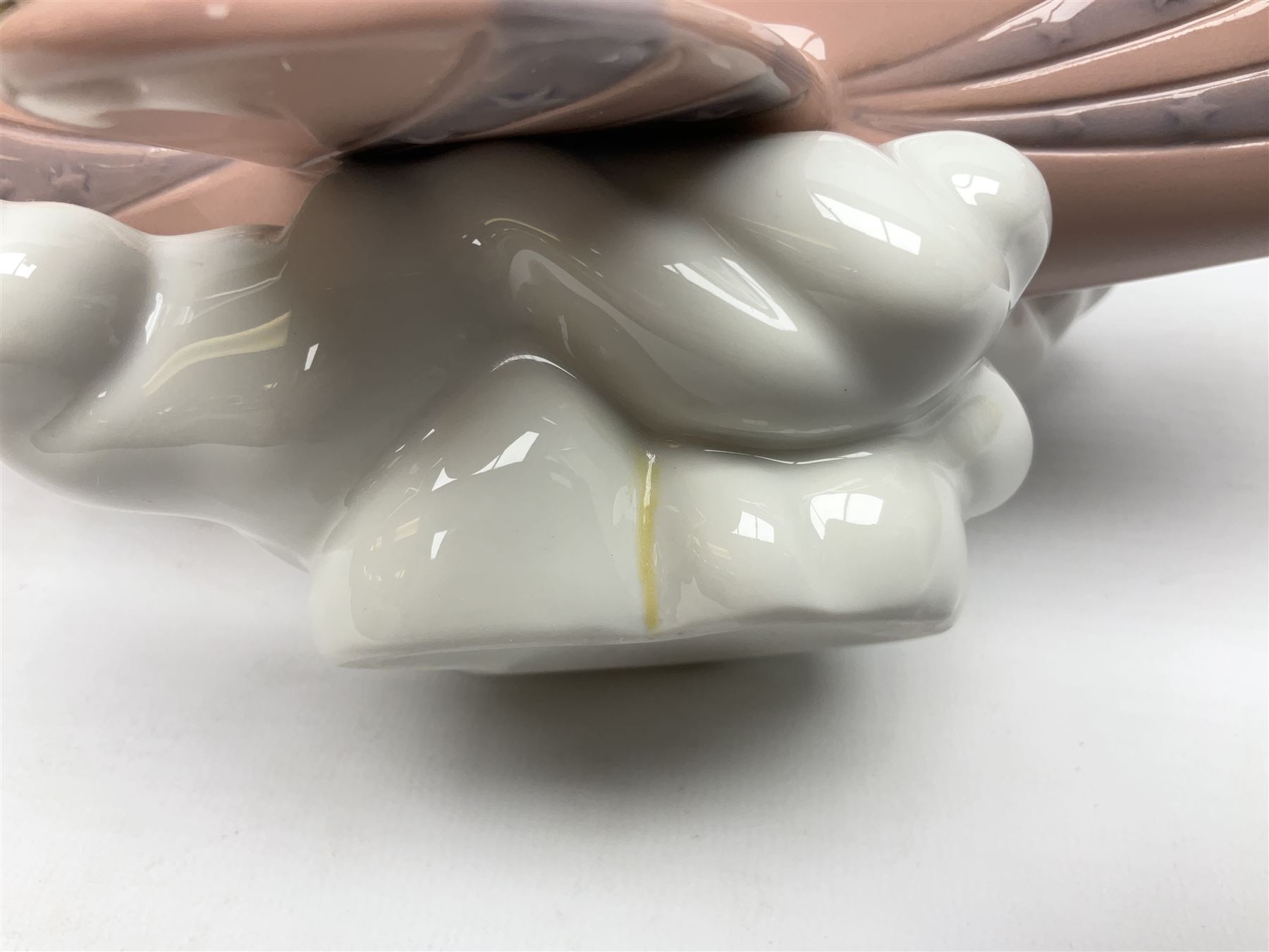 Lladro figure, Don't Look Down, modelled as a girl and boy in a plane, sculpted by Joan Coderch, no 5698, year issued 1990, year retired 2004, H17cm