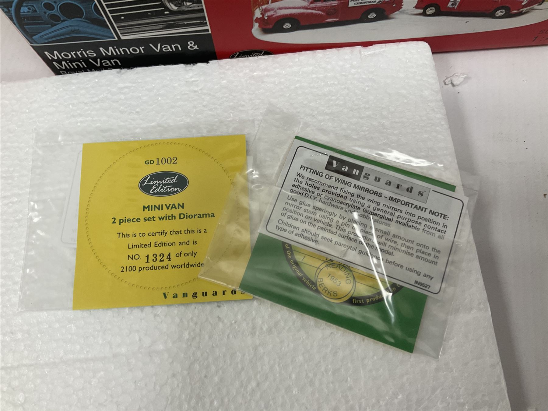 Lledo Vanguards - five 1:43 scale diorama sets comprising CD1002, PD1002, PD2002, RD 3002 and GD1002; with further Corgi 05508 Mini 7 racing club diorama set; all boxed (6)