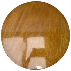 19th century mahogany low occasional or coffee table, circular tilt-top over tripod base