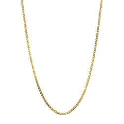  18ct gold box link chain necklace stamped 750, approx 7.27gm  