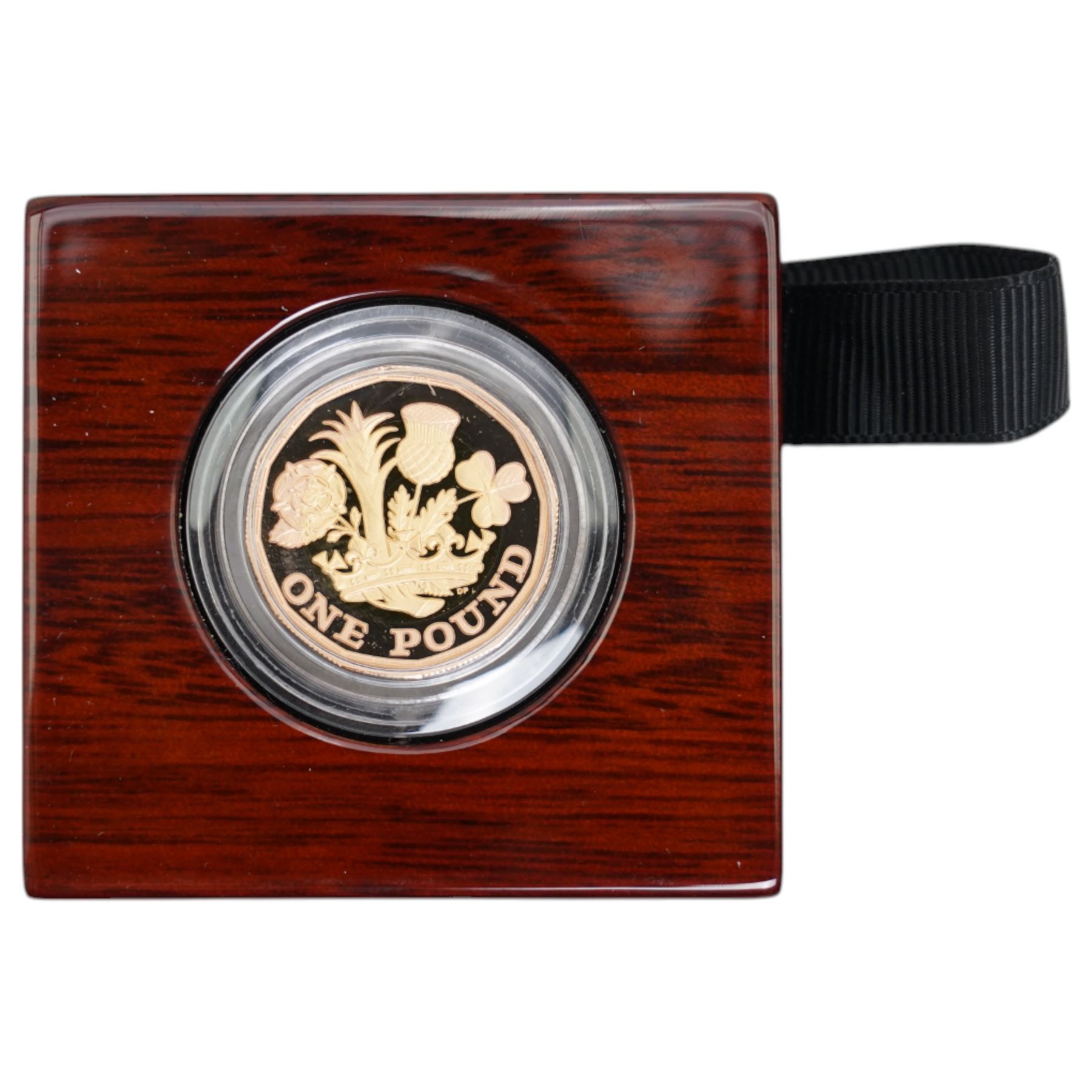 The Royal Mint Queen Elizabeth II 2017 gold proof one pound coin, with case and certificate