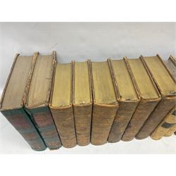 19th century and later leather bound books, to include Froissart, Sir John; Chronicles of England, France, Spain, Portugal, Scotland... two volumes London, 1812, Lyttleton, George: The History of England... two volumes London 1806, Clarke Adams; The Holy Bible, in six volumes, London 1836 and five other books 