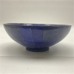 Lapis lazuli mosaic bowl, D12cm, H5cm