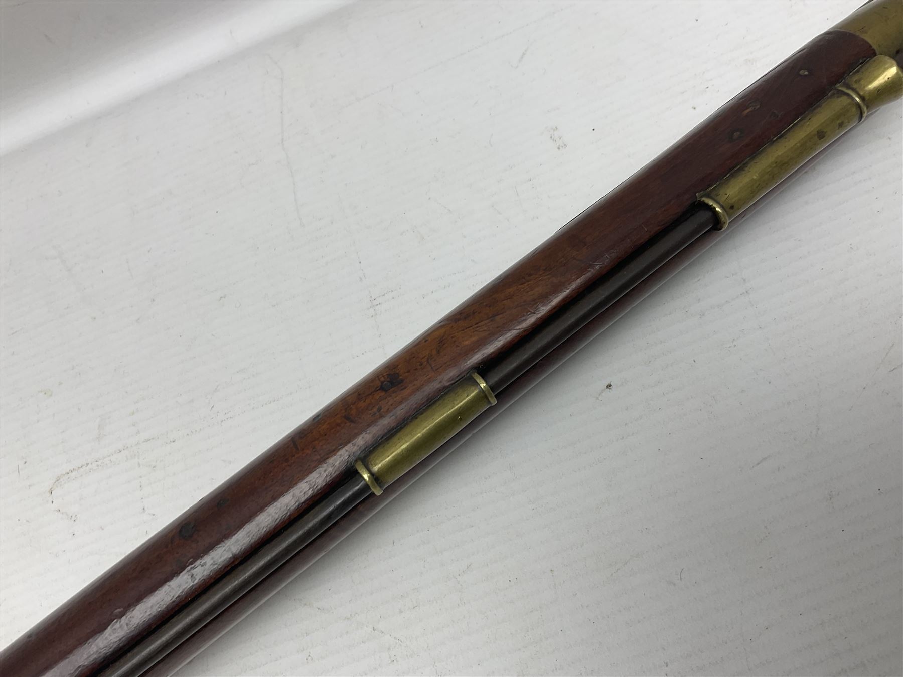 18th century flintlock coaching carbine, approximately 24-bore, maker Grice dated 1759, the 56cm(22