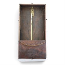 John Winckles of London - Early 19th century mahogany drop dial wall clock, convex 14