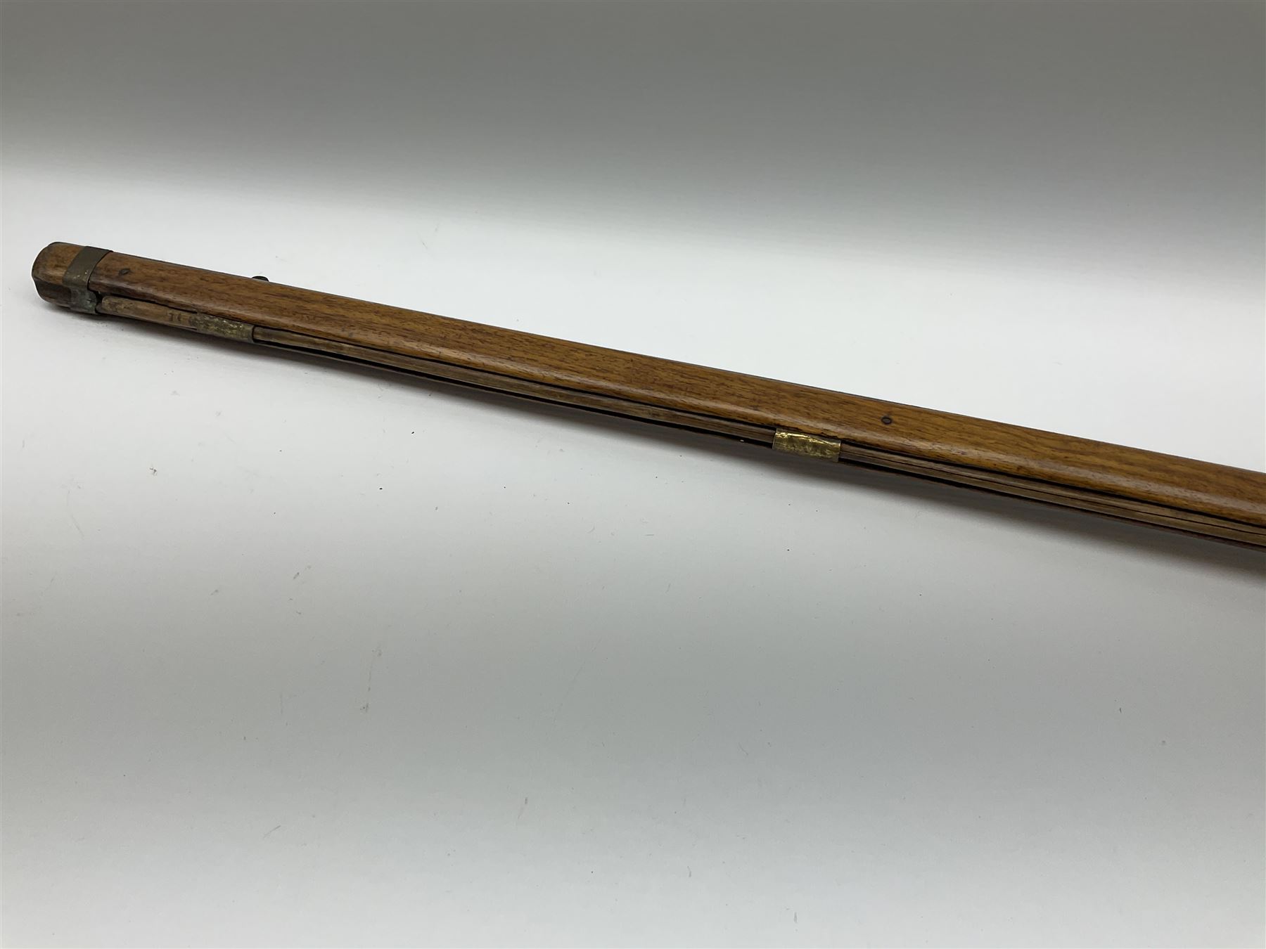 19th century flintlock musket for restoration or display, the mahogany full stock with brass mounts and under barrel ramrod L166.5cm