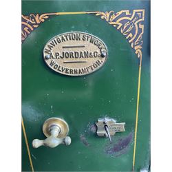 Antique Vintage Cast Iron Safe by A. P. Jordan & Co. of Wolverhampton, with key - THIS LOT IS TO BE COLLECTED BY APPOINTMENT FROM DUGGLEBY STORAGE, GREAT HILL, EASTFIELD, SCARBOROUGH, YO11 3TX