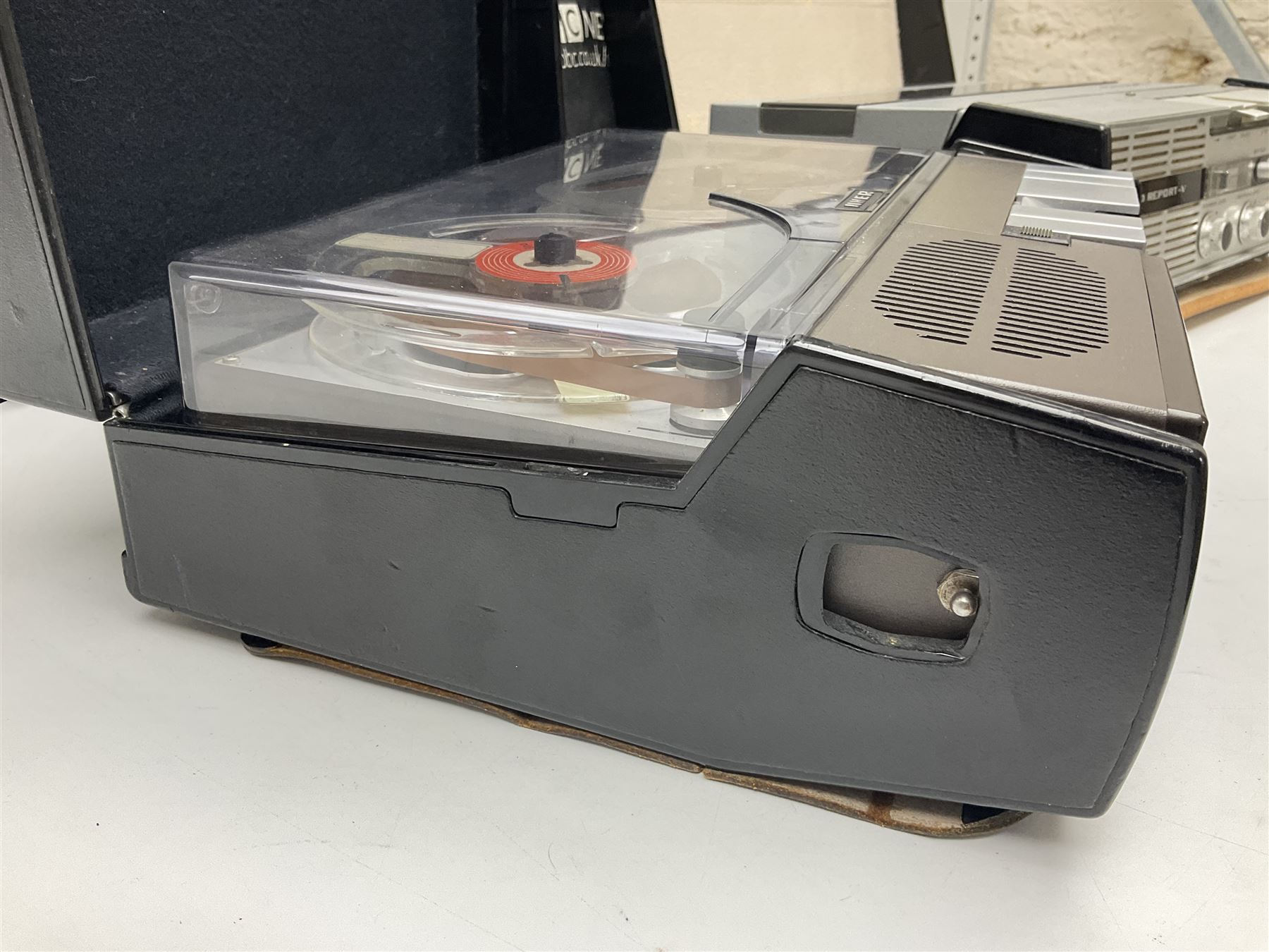 Uher 4100 Report-V professional tape recorder, with case, together with Uher 4000 Report professional tape recorder 