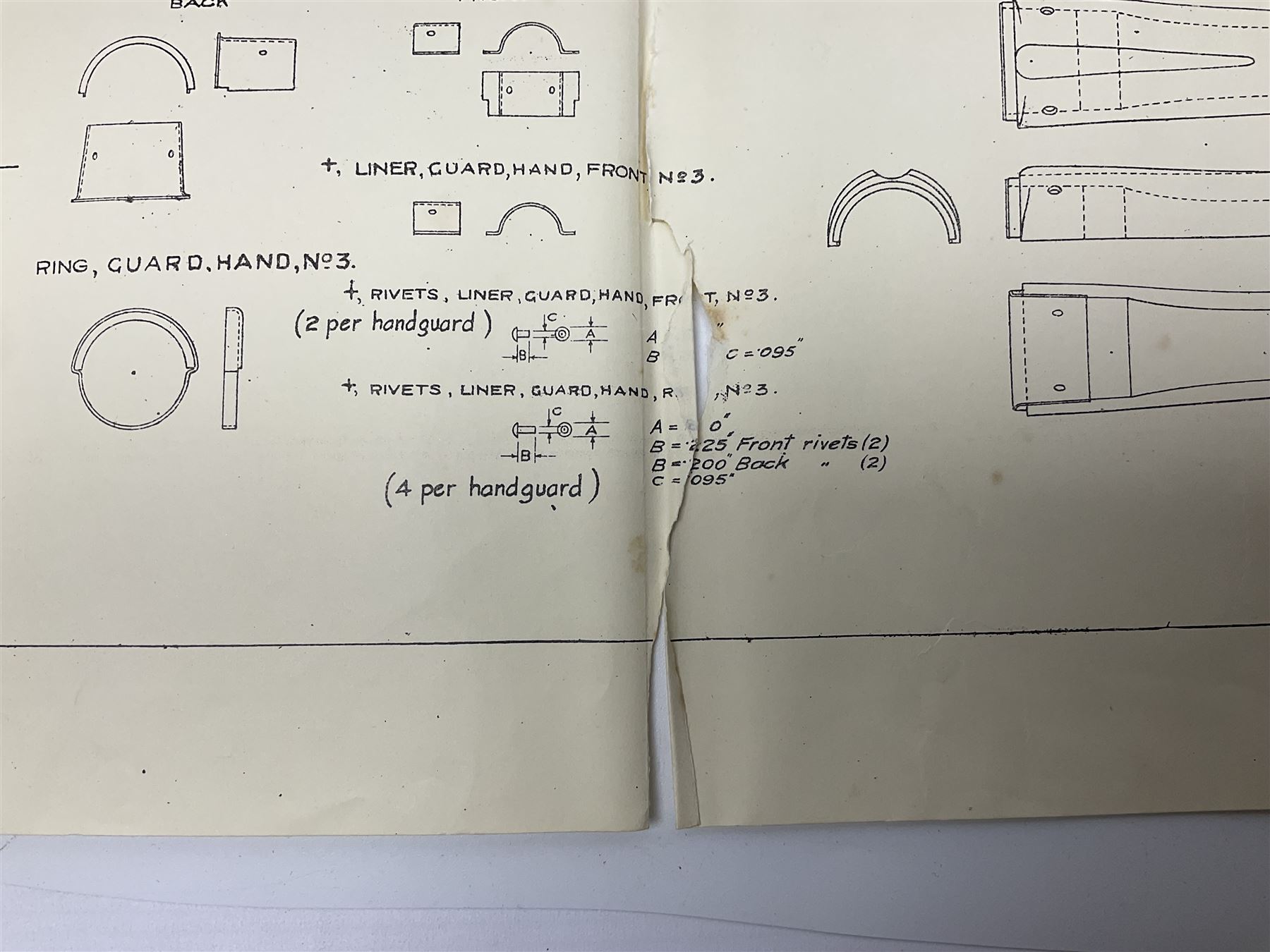 Instructions For Armourers - 1931 folder of nineteen folding plans for various weapons and military bicycles