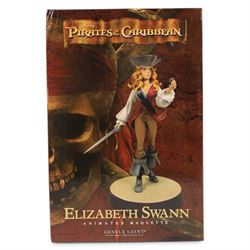 Three Pirates of the Caribbean statues, comprising a Neca limited edition Jack Sparrow Statue and two Gentle Giant limited edition animated maquettes - Elizabeth Swan and Davy Jones, all boxed