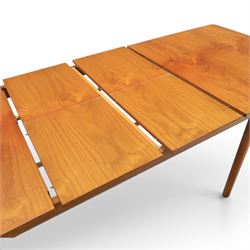 A.H. McIntosh & Co Ltd - Mid-20th century teak double leaf extending dining table (Extended 234cm)