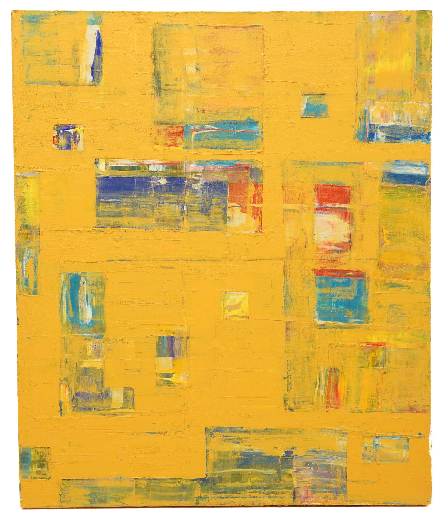 Gillian Ross Kelsey (British 1935-2025): 'Mango Dreams', mixed media on canvas unsigned 129cm x 107cm (unframed)