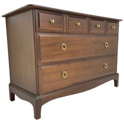 Stag Minstrel mahogany chest, four small drawers over two long drawers